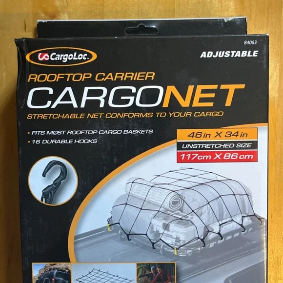 CargoLoc 46" x 34" x 16 Hooks - Rooftop Basket Net, Multi, One Size - Picture 2 of 5